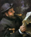 Claude Monet leyendo a Pierre Auguste Renoir